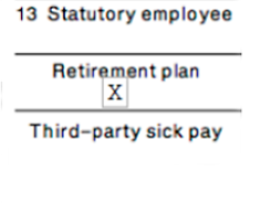  statutory employee, retirement plan or third-party sick pay. For Yale employees, the retirement box is checked if you are eligible for any University paid retirement plan or you have participated in a salary reduction arrangement under 403(b) or 457.
