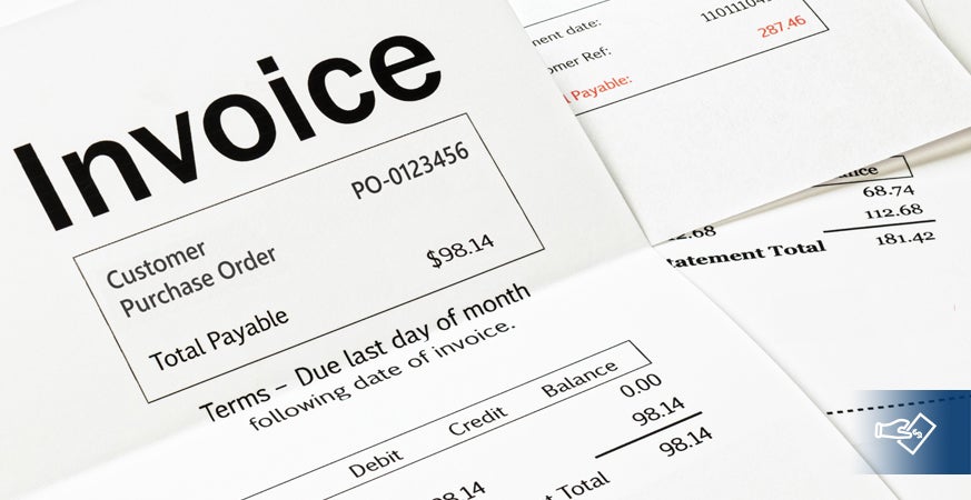 Image of an invoice.