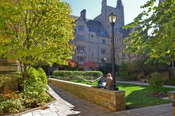 View of Saybrook College courtyard.