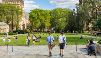 Our Strategy, Image of students on Yale's Campus