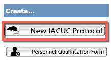 New IACUC Protocol button