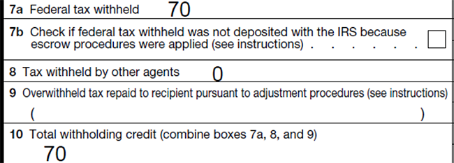 Section of Form 1042-S