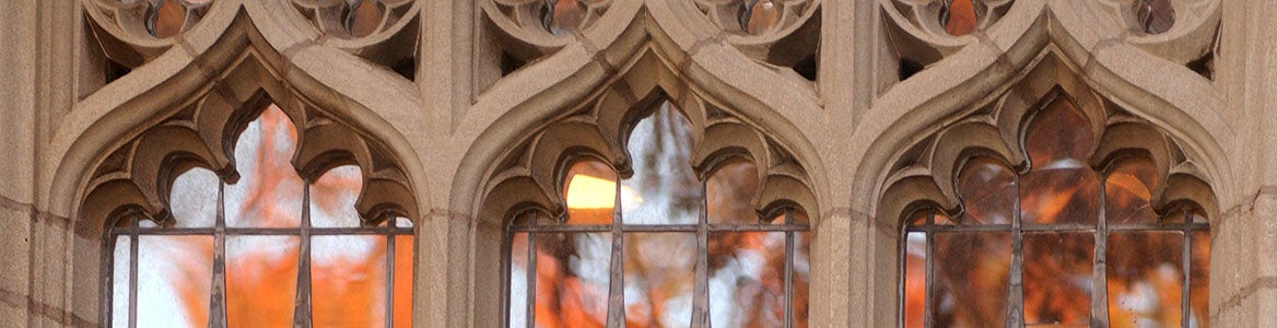 Image of windows on Yale's campus.