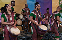 Image of drummers performing at the festival