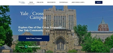 Screenprint of Cross Campus website homepage