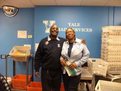 Craig Green and Shirley Brockington, Yale Med School Mail Service