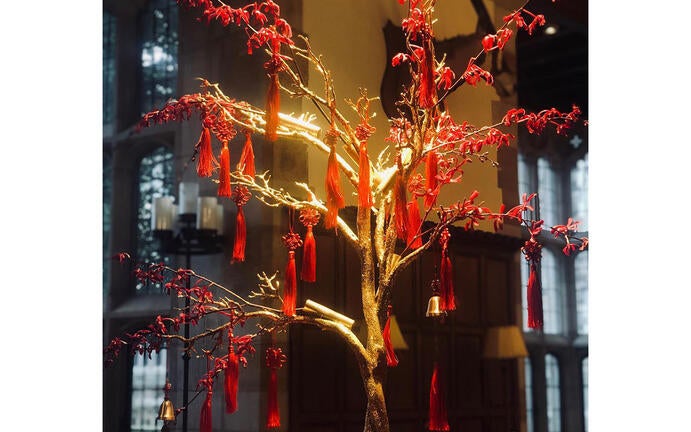 Image of decorative tree from Chinese New Year at Food Forward Forum