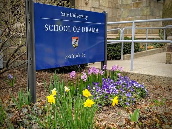 Outside the School of drama