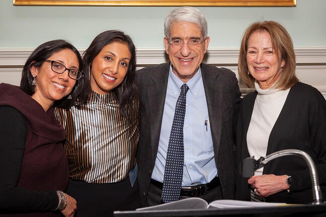Photo of Office of the Provost's UWC team: Aley Menon, Anita Sharif-Hyder, and Lani Danilowitz