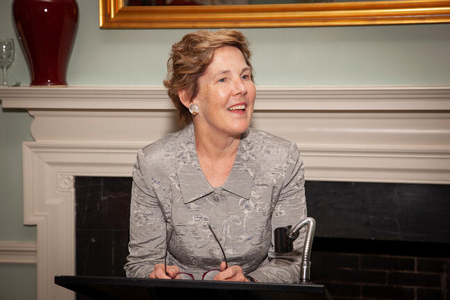 Photo of Linda Lorimer, previous Secretary of the University and award's namesake
