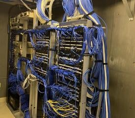 Example 2 of network closet post-remediation.