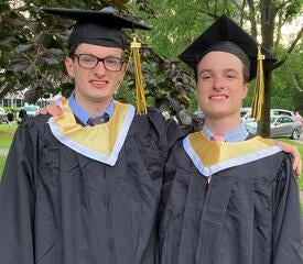 Alisa Scherban, Yale Health, has two reasons to celebrate. Her twin sons, Sam and Jack, graduated from Daniel Hand High School. In the fall, Sam heads to American University and Jack goes to Stevens Institute of Technology.