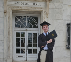 Finances‘s Christopher DeLucia shares this picture of  his son Jordan, who graduated from Central Connecticut State University.