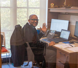 aryl McMillan in Daryl McMillan in his office in the Annex at Yale Schwarzman Center. Photo by Maurice L. Harris. office in the Annex at Yale Schwarzman Center. Photo by Maurice L. Harris