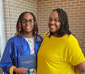 Marinda Monfilston‘s goddaughter Tyler Hubert recently graduated from high school.