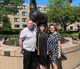 Rosanna Gonsiewski, Yale Law School, is proud of daughter Erica who graduated cum laude from Fairfield University with a B.A., majoring in Public Relations and minoring in Marketing. She'll attend Southern Connecticut State University in the fall to pursue graduate studies.