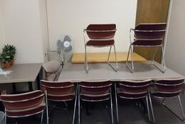 1 conference table and 8 chairs in Dunham Lab